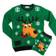 Load image into Gallery viewer, Fundraising -  Matching Pet and Owner Christmas Sweaters: Rad Reindeer