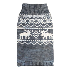 Load image into Gallery viewer, Matching Pet and Owner Christmas Sweaters: Grey Moose