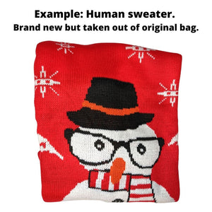 Seconds - Matching Pet and Owner Christmas Sweaters: Sassy Snowman