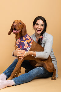 Matching Bandana and Scrunchie: Once and Floral