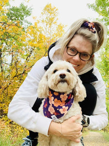 Matching Bandana and Scrunchie: Once and Floral