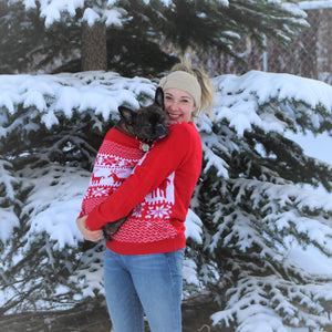 Matching Pet and Owner Christmas Sweaters: Classic Christmas