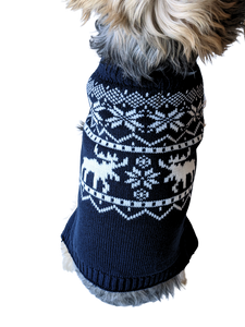 Matching Pet and Owner Christmas Sweaters: Merry Moose